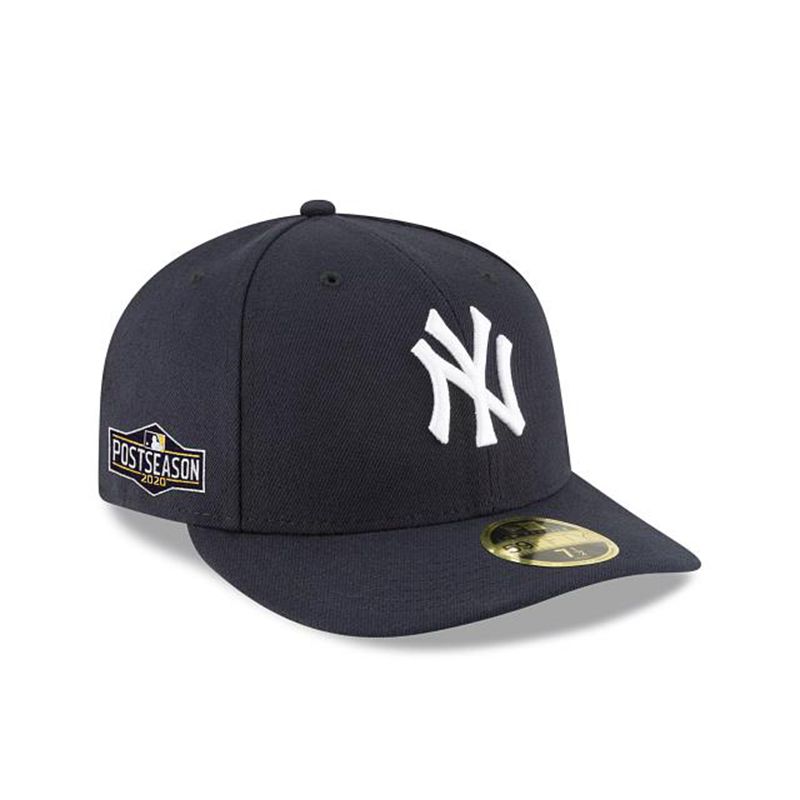 MLB New York Yankees Postseason Side Patch Low Profile 59Fifty Fitted (HDE6498) - Blue New Era Caps